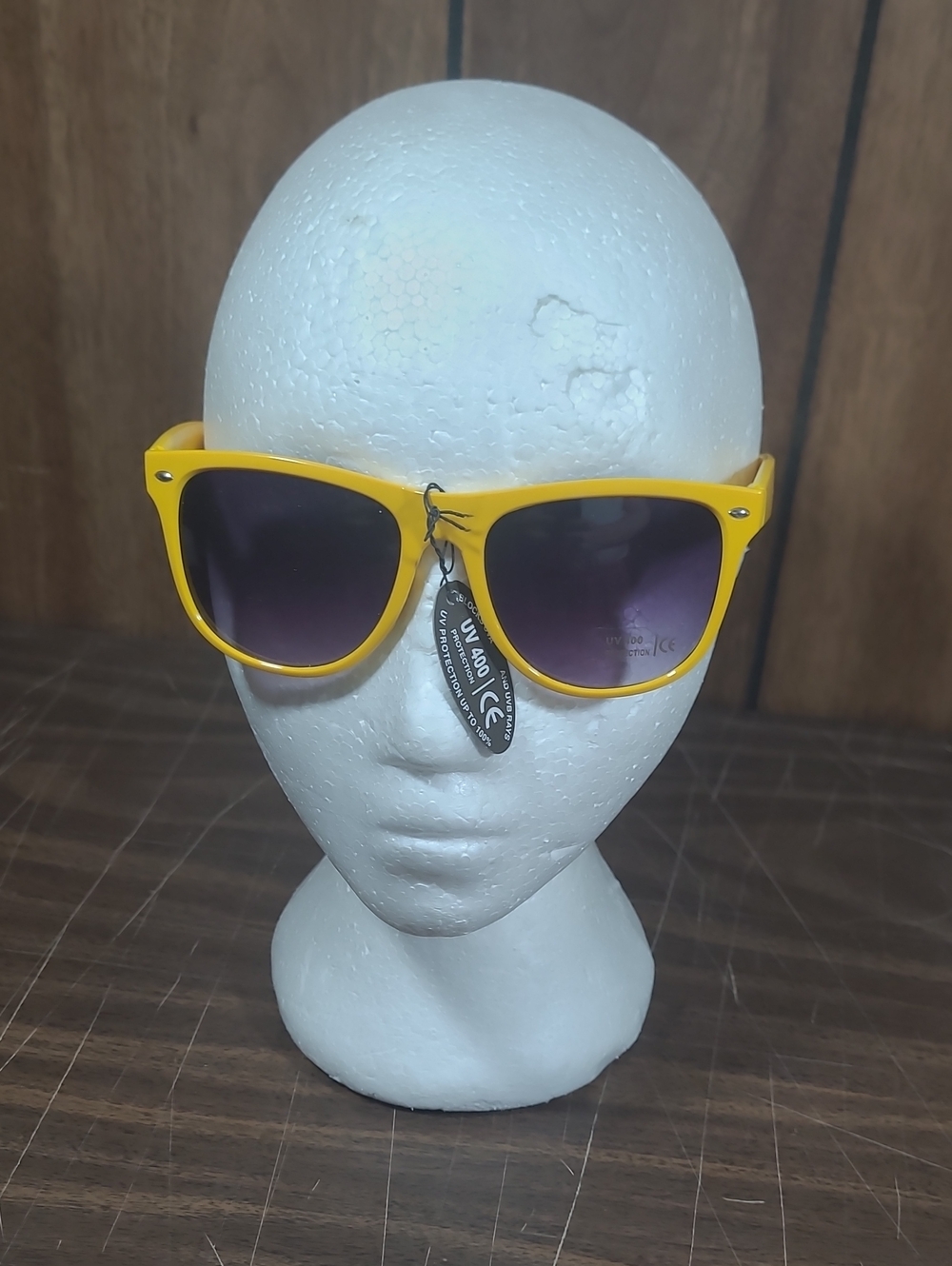 Yellow Wayfarer Sunglasses with Gradient Lenses #32